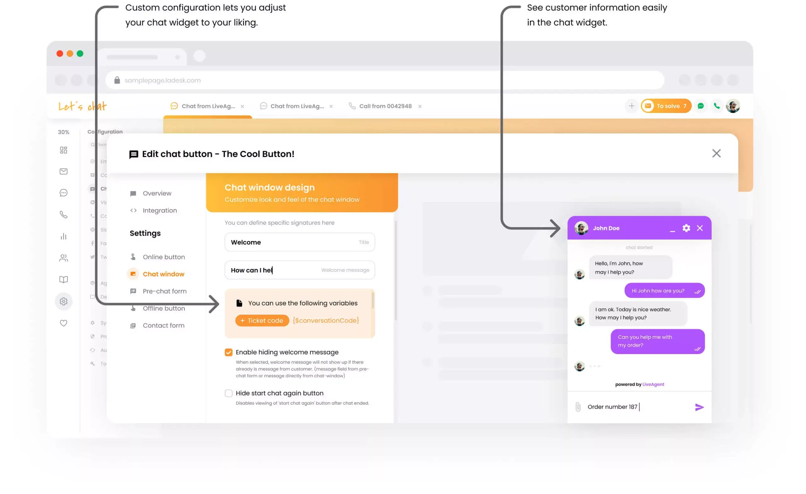 Prispôsobte si okno chatu
