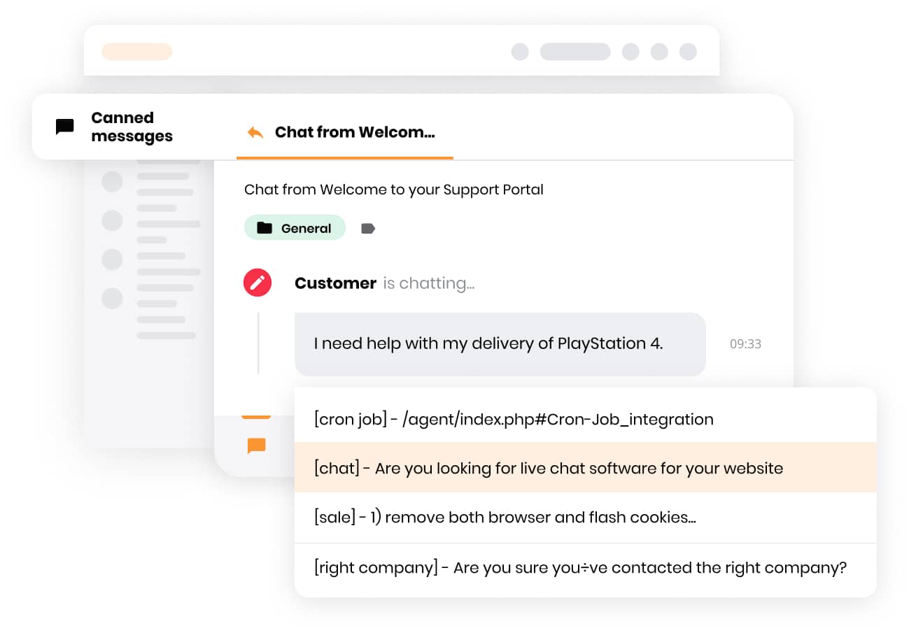 Funkcia predpripraveného textu LiveAgent