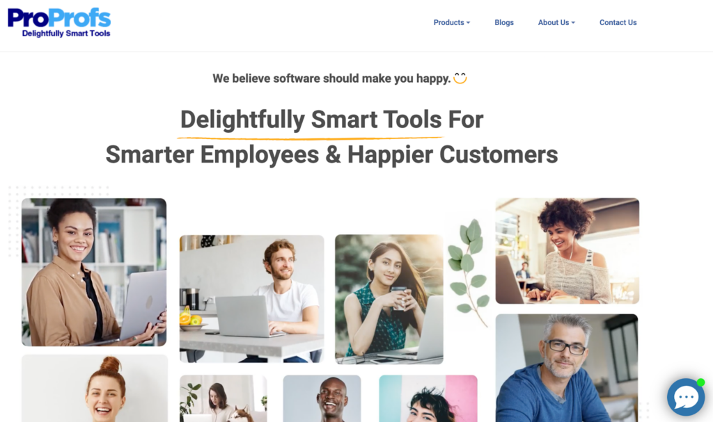 Domovská stránka softvéru ProProfs Knowledge base