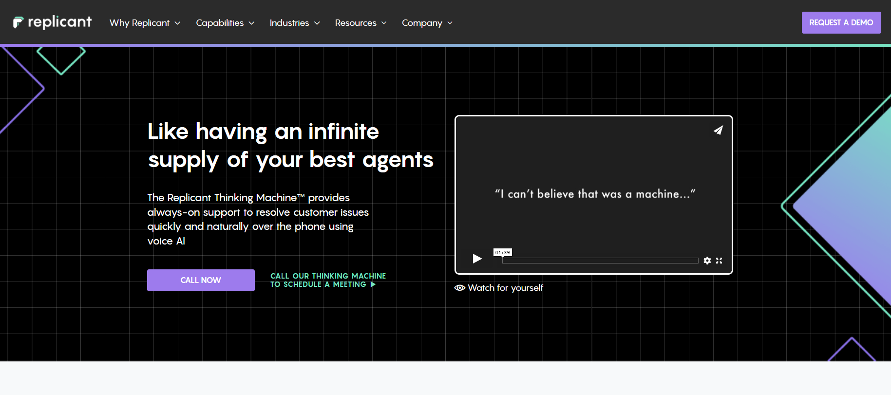 Domovská stránka Replicant