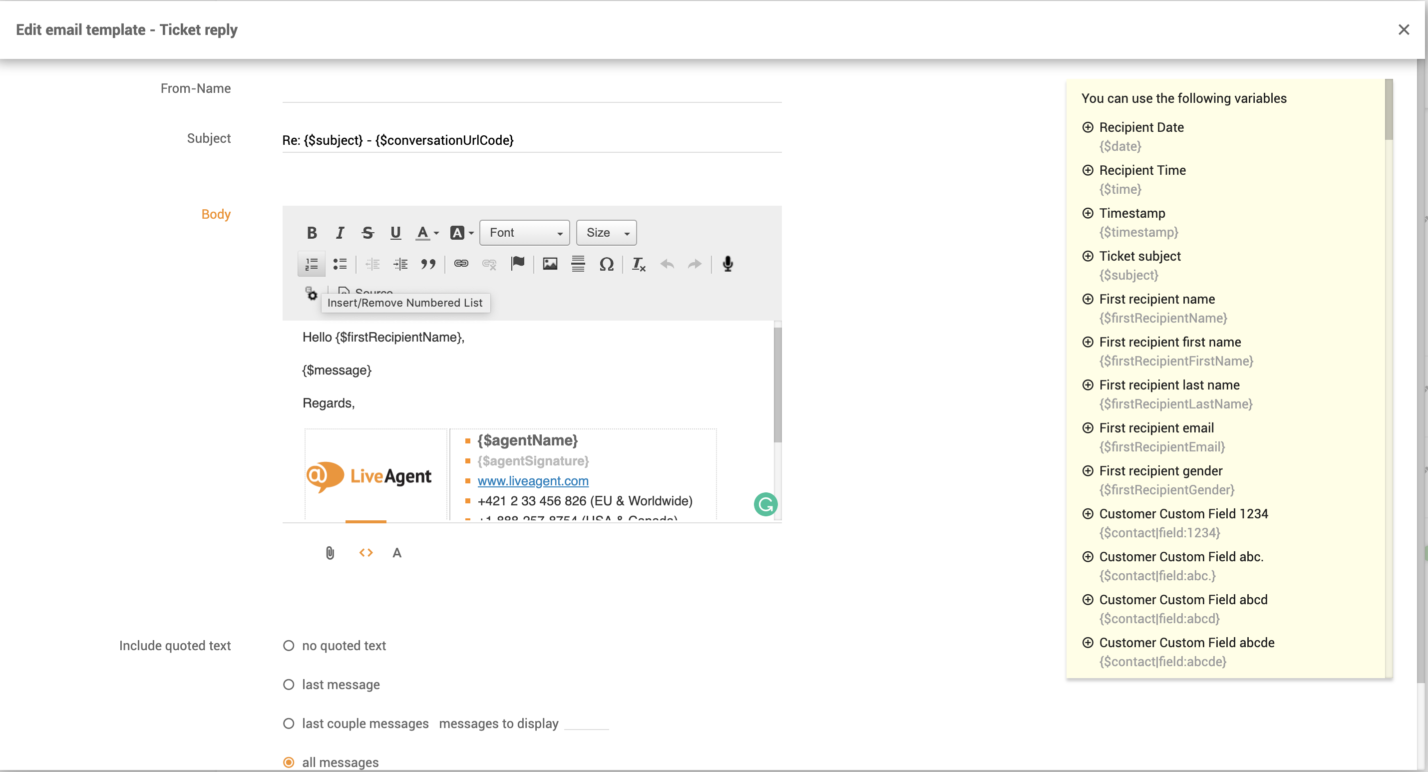 Prispôsobenie e-mailovej šablóny