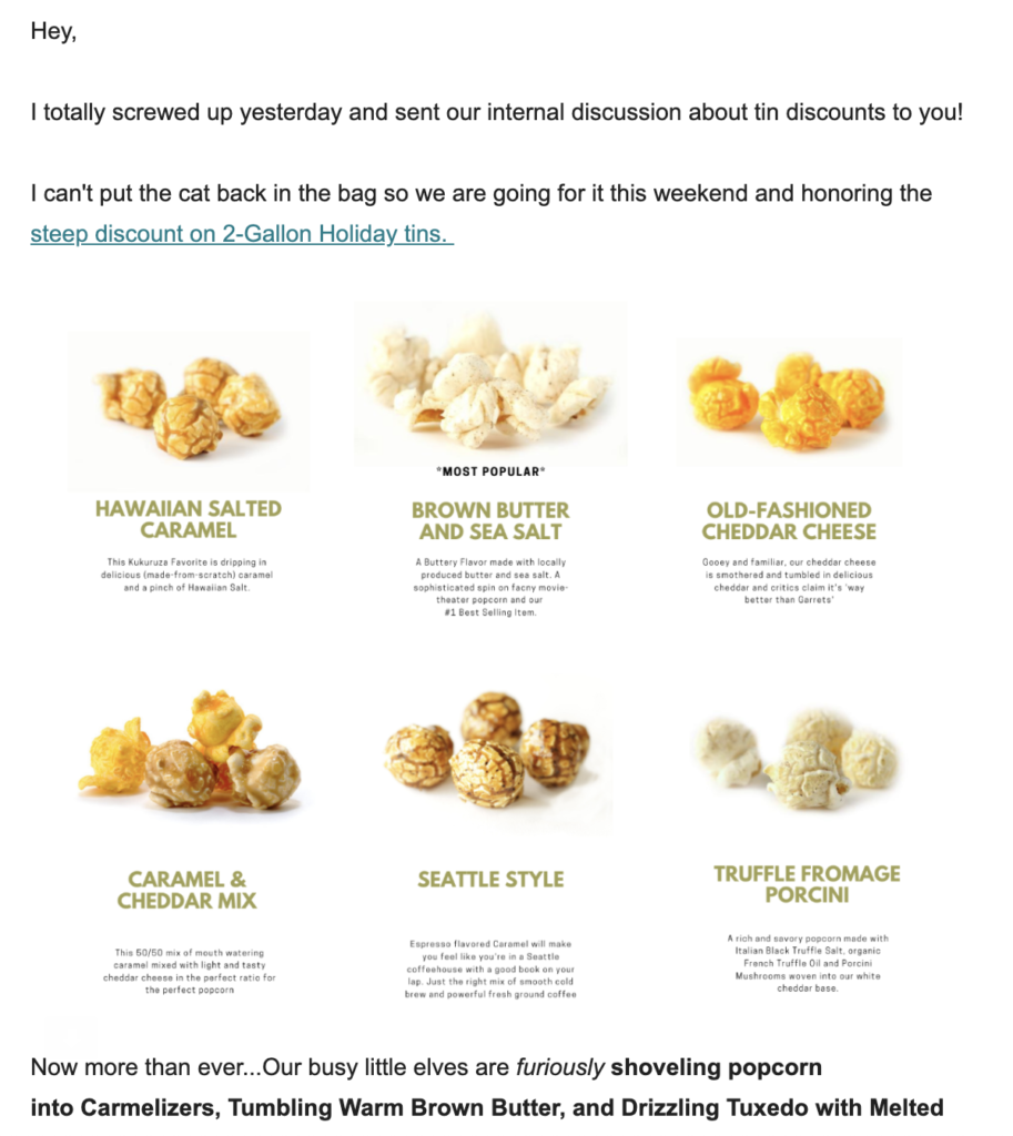 Kukuruza ospravedlňovacia šablóna e-mailu