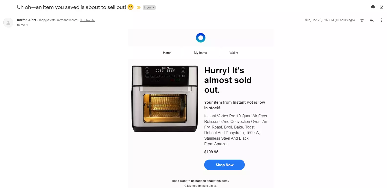 Karmanow email poslednej šance